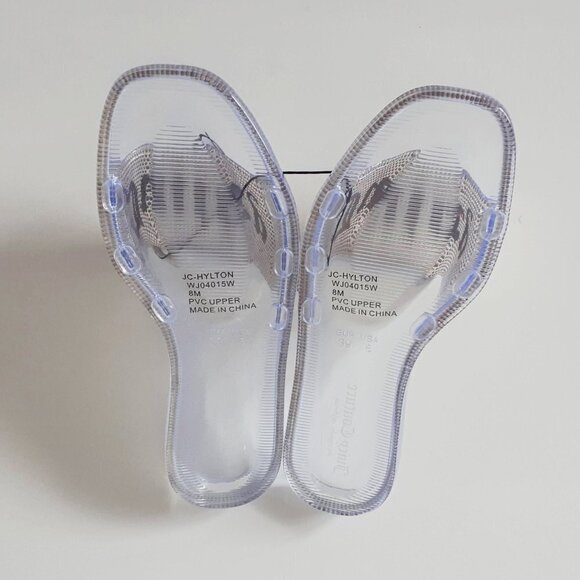 NWT Juicy Couture crystal rhinestone embellished logo flat sandal slides, 8 - Picture 13 of 16